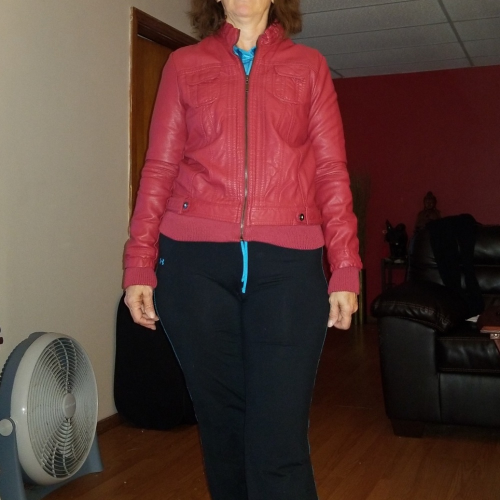 Burgundy fall jacket